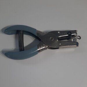 Vintage McGill Paper King Hole Punch with Margin Guide Made in USA Coated Grip